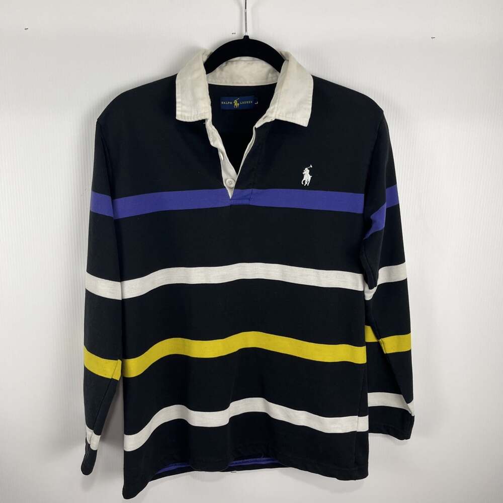 Ralph Lauren Long Sleeved Striped Polo Shirt Men’s Size Large